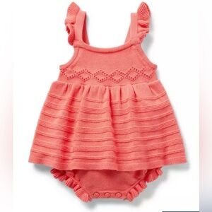 Janie and Jack Pointelle Sweater Romper